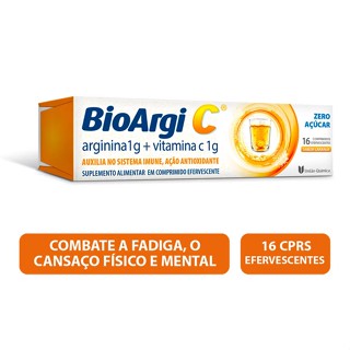 Bioargi C Arginina Vitamina C 16 Cápsulas - União Química