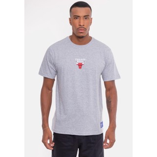 Camiseta NBA Mini Logo Soft Cinza Mescla