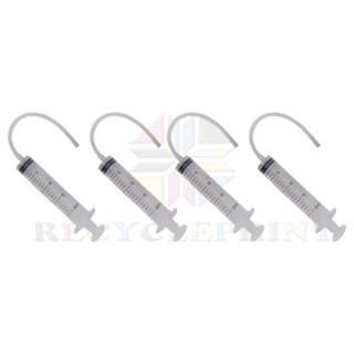 4x Seringa Mangueira Para Limpar Cabeçotes Impressoras 20ml