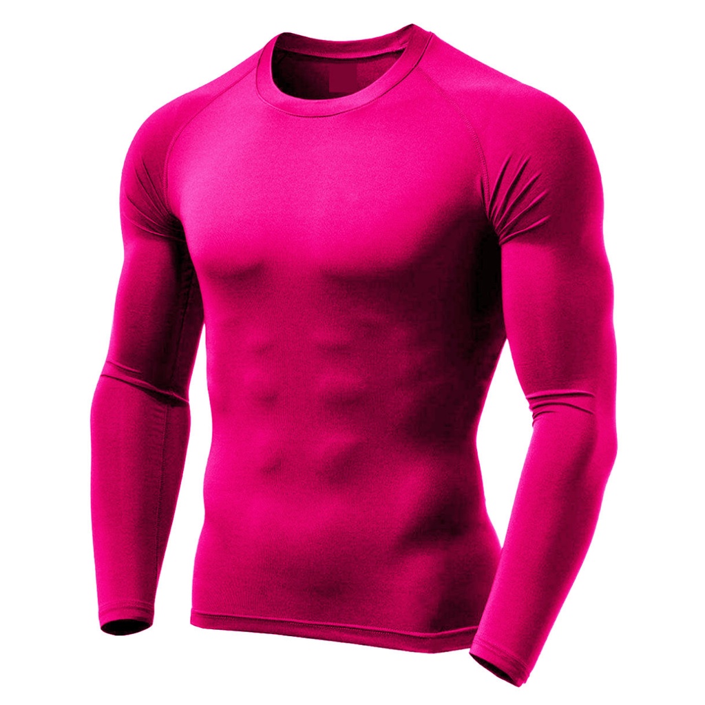 Camisa Rosa Proteção Academia Uv 50+ Tecido Gelado Segunda Pele Praia Piscina Camiseta