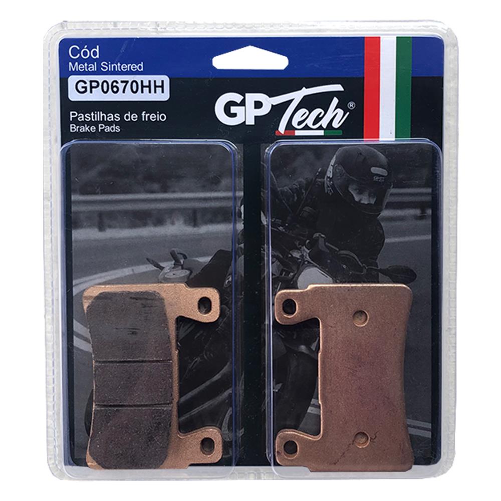 Pastilha Freio GP TECH 0670HH (D) Harley Davidson 883 2014-17 / HERITAGE/FATBOY 2015-16 / CBR 900RR 98-99/ CB1300 Superfour 2009-17