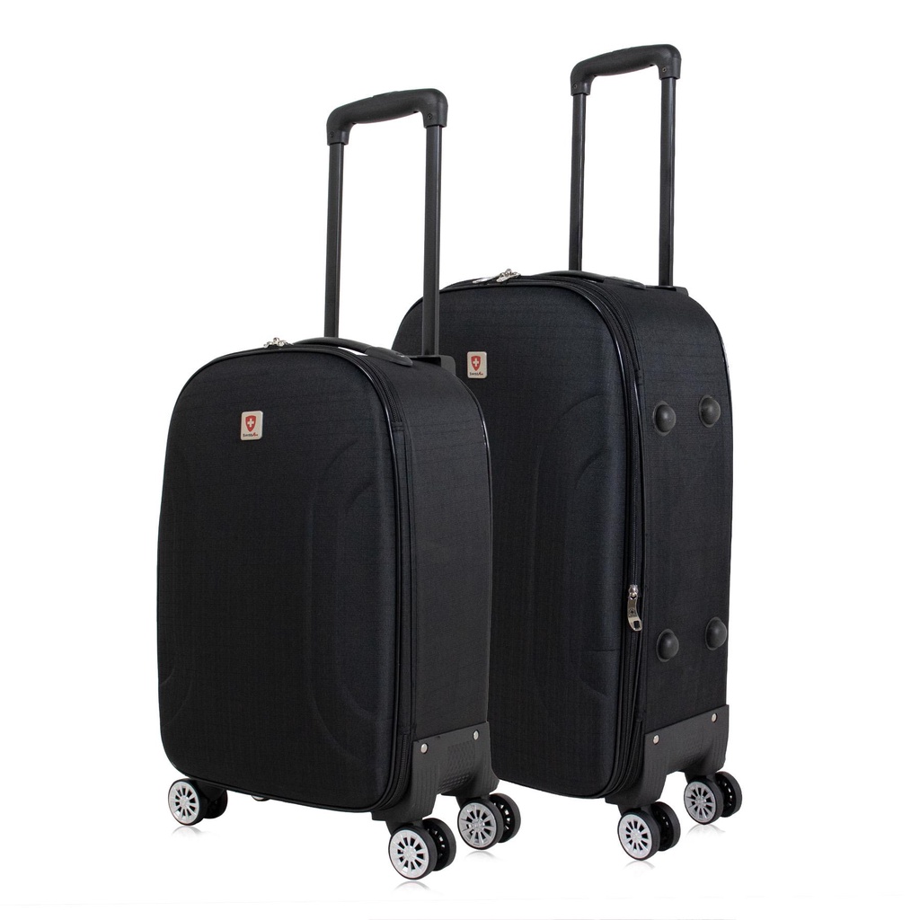 Kit mala de viagem Sion P e M preto Swiss Move - Travel & Luggage