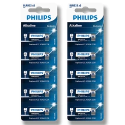 Pilha Alcalina 23A Philips Bateria MN21 V23GA A23 kit 10 unidades