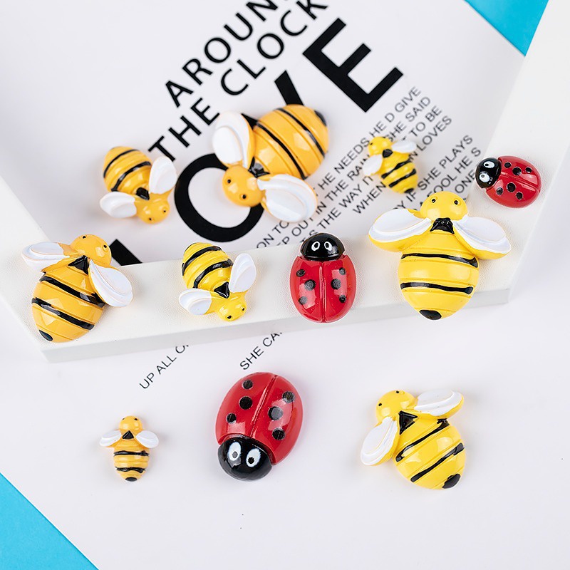Encantos De Sapato Para Acessórios Cartoon Bee 2.5D Botão De Resina