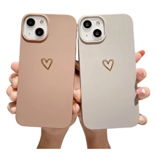 Capa Capinha iphone 7 8 Plus Xr 11 12 13 14 Pro Max X Xs Se Case Coração Dourado Caso Fina Emborrachada Protege Celular