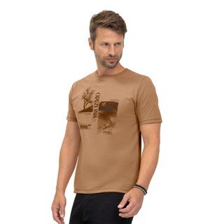 Camiseta Estampada Diametro Marrom