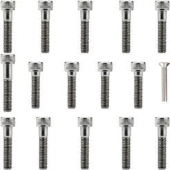 Kit parafusos inox tampa motor lateral esquerda+direita CG125 Bolinha 1977 a 1988 ML125 1977 a 1984