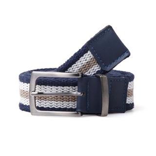 Cinto Masculino Premium Gorgurão Lona Detalhe em Couro Casual Esporte Fino Liso Fivela em Oferta na Shopee