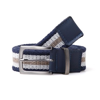 Cinto Masculino Premium Gorgurão Lona Detalhe em Couro Casual Esporte Fino Liso Fivela