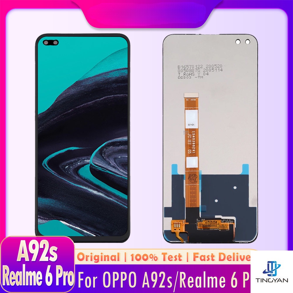 LCD Para Realme 6 Pro RMX2061 RMX2063 Tela Digitalizadora De Toque OPPO A92S PDKM00 Display Parts