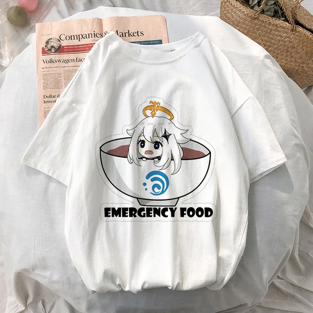 Camiseta Emergency Food Genshin Impact Game Indie