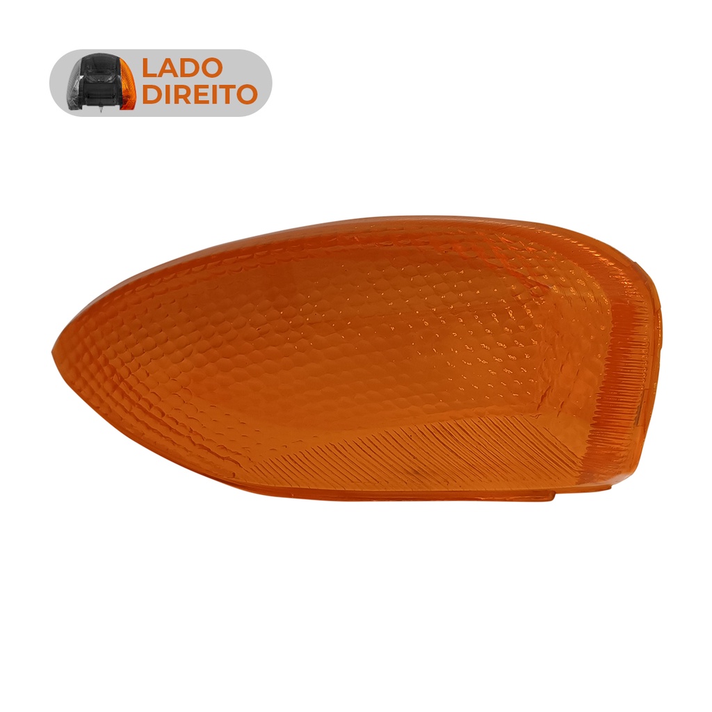 Lente Pisca Traseiro Lado Direito Ambar Capa Seta Honda C100 Biz Pop 100