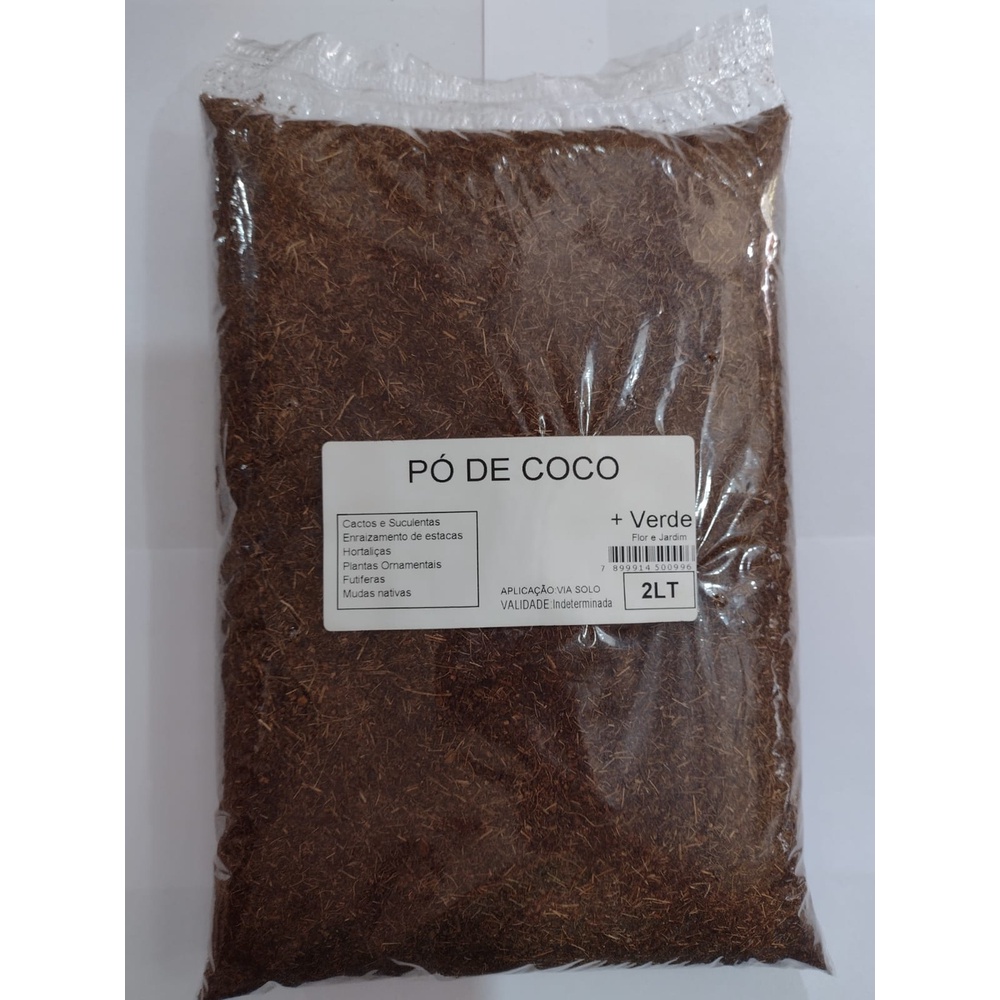 2 Litros Pó de Coco Natural Para Plantas Répteis Roedores Jabuti Tartaruga Terrário