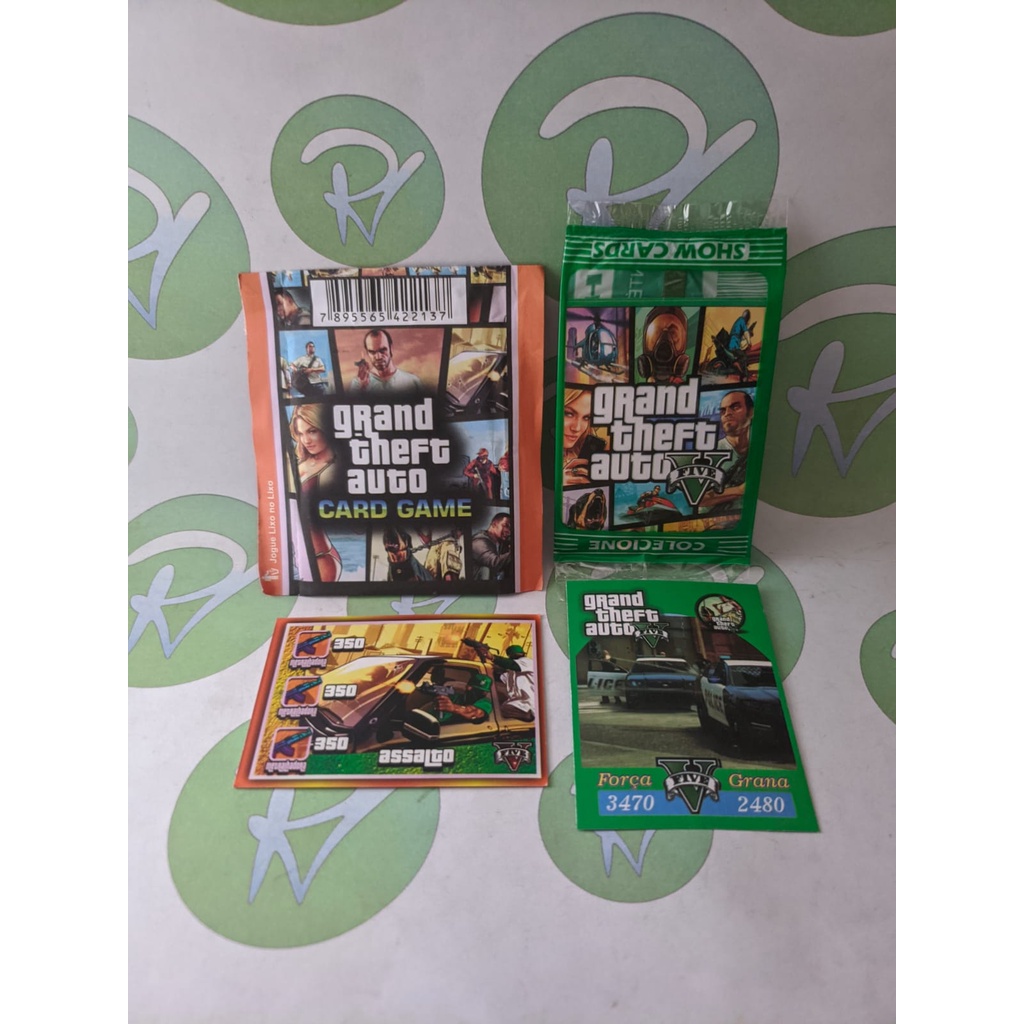 Kit Cards 2.5 - GTA 5 -  Cards Figurinhas brincadeira de Bater Bafo - 25 Pacotes (100 cards)