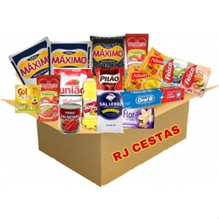 Cesta Básica De Alimentos 21 Itens De Alta Qualidade em Oferta na Shopee