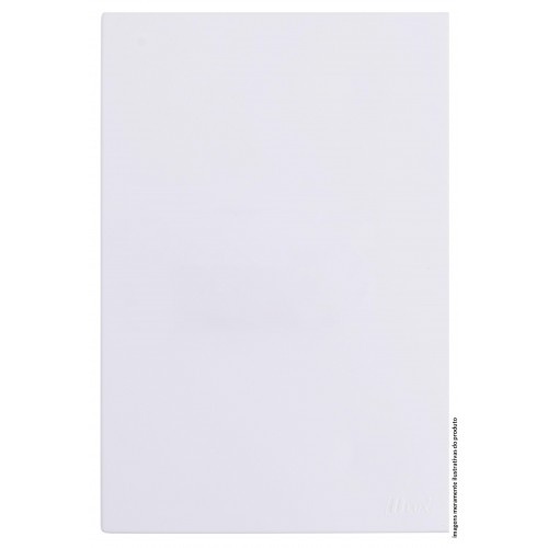 Placa Cega Com Suporte  4x2 - Recta Branco Gloss Recta Blux