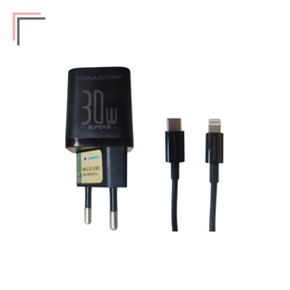 Cabo e Tomada Carregador Super Turbo Usb Tipo C 30w Rápido Tipo C ou Lightning para iPhone