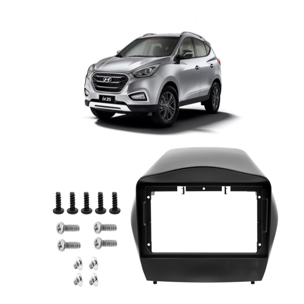 Moldura 9 Polegadas Hyundai Ix35 2010 À 2022 Preto Fosco em Oferta na Shopee