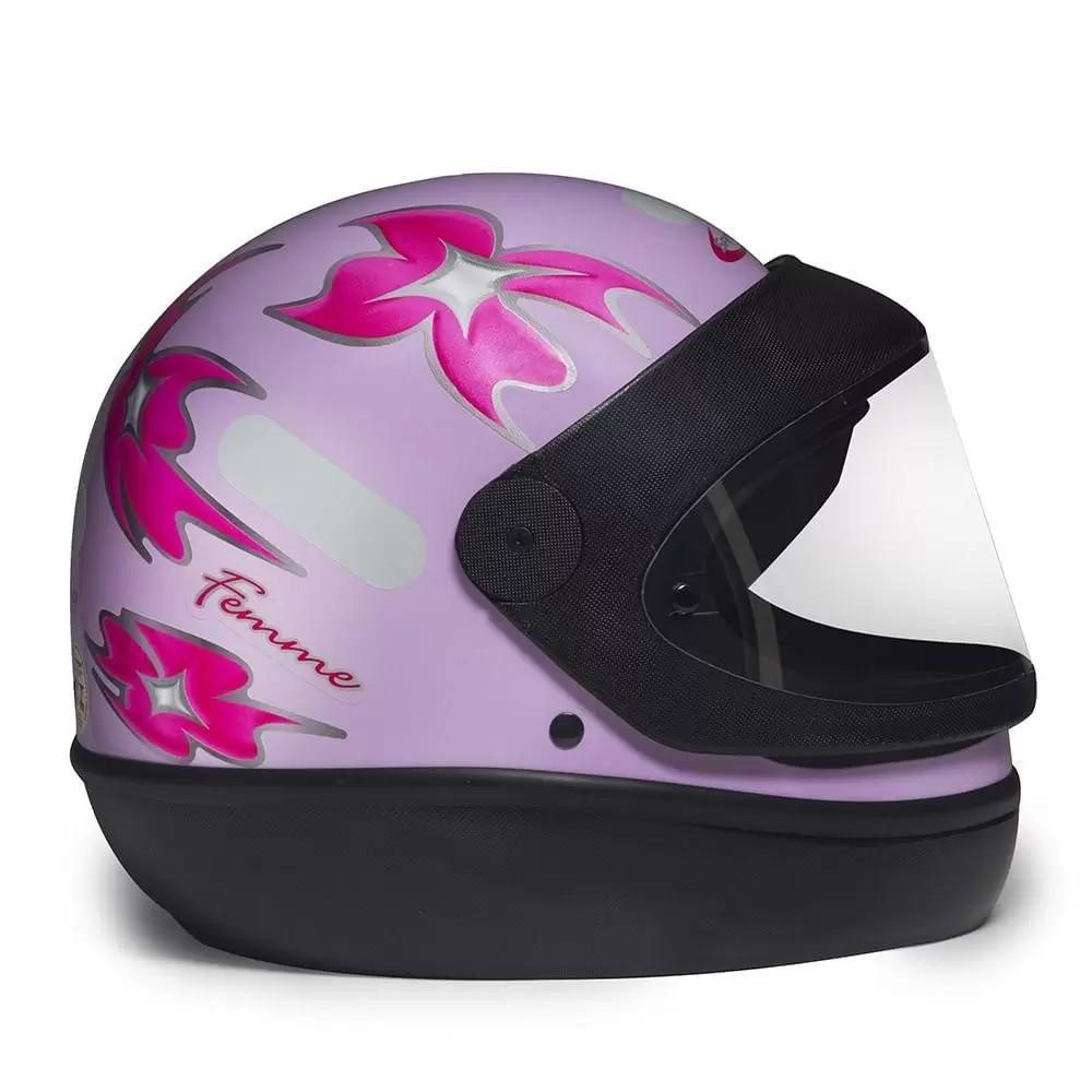Detalhes do Capacete Moto San Marino Femme Lilás 56