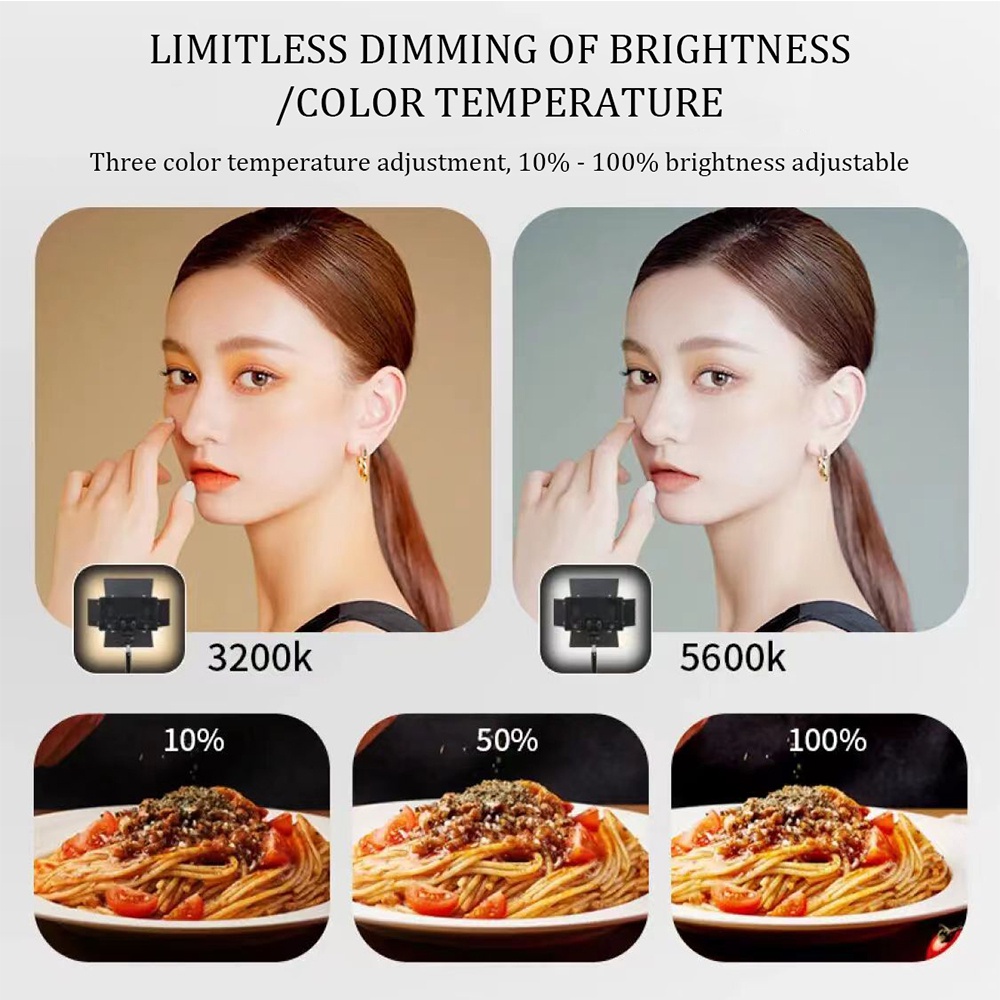 Detalhes do 50W LED Photo Studio Light Iluminação De Vídeo Na Câmera Portátil Gravação Fotografia Painel Lâmpada Com Tripé Para