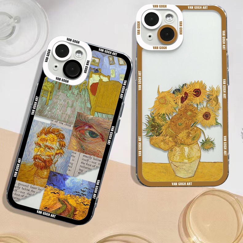 Caixa Para Telefone De Pintura A Óleo Van Gogh Samsung Galaxy S23 S21 S20 FE S21 S22 S23 S24 Ultra Plus Nota 20 Capa À Prova De Choque