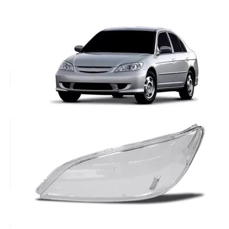 LENTE FAROL ESQUERDO HONDA CIVIC 2004/2006