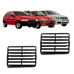 Kit 2 Difusor Saida Grade Ar Painel Siena Palio Strada ED EDX EL EX ELX FIRE 1996 A 2013 S/ Aletas