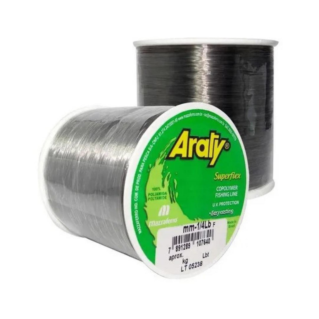 Linha De Pesca Araty Superflex Fume - Várias Espessuras (resistente) em Oferta na Shopee