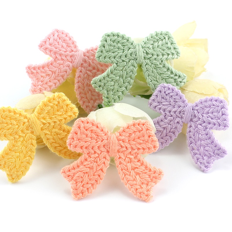 50Pcs 2,5 * 3,5cm Bordados De Lã Bonitos Appliques De Laço Para Cabeleireiro Artesanato Decoração De Roupas Acessórios De Patch