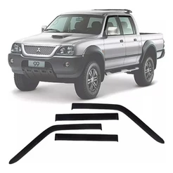 Calha de Chuva Defletor Mitsubishi L200 2005 a 2010 4 Portas Ecoflex