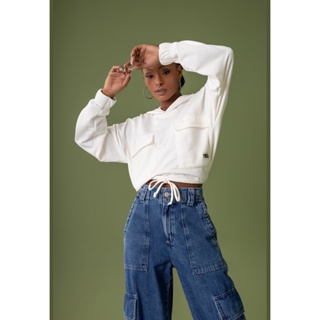 Blusão Cropped em Moletom sem Felpa Feminino Adulto The Philippines em Oferta na Shopee