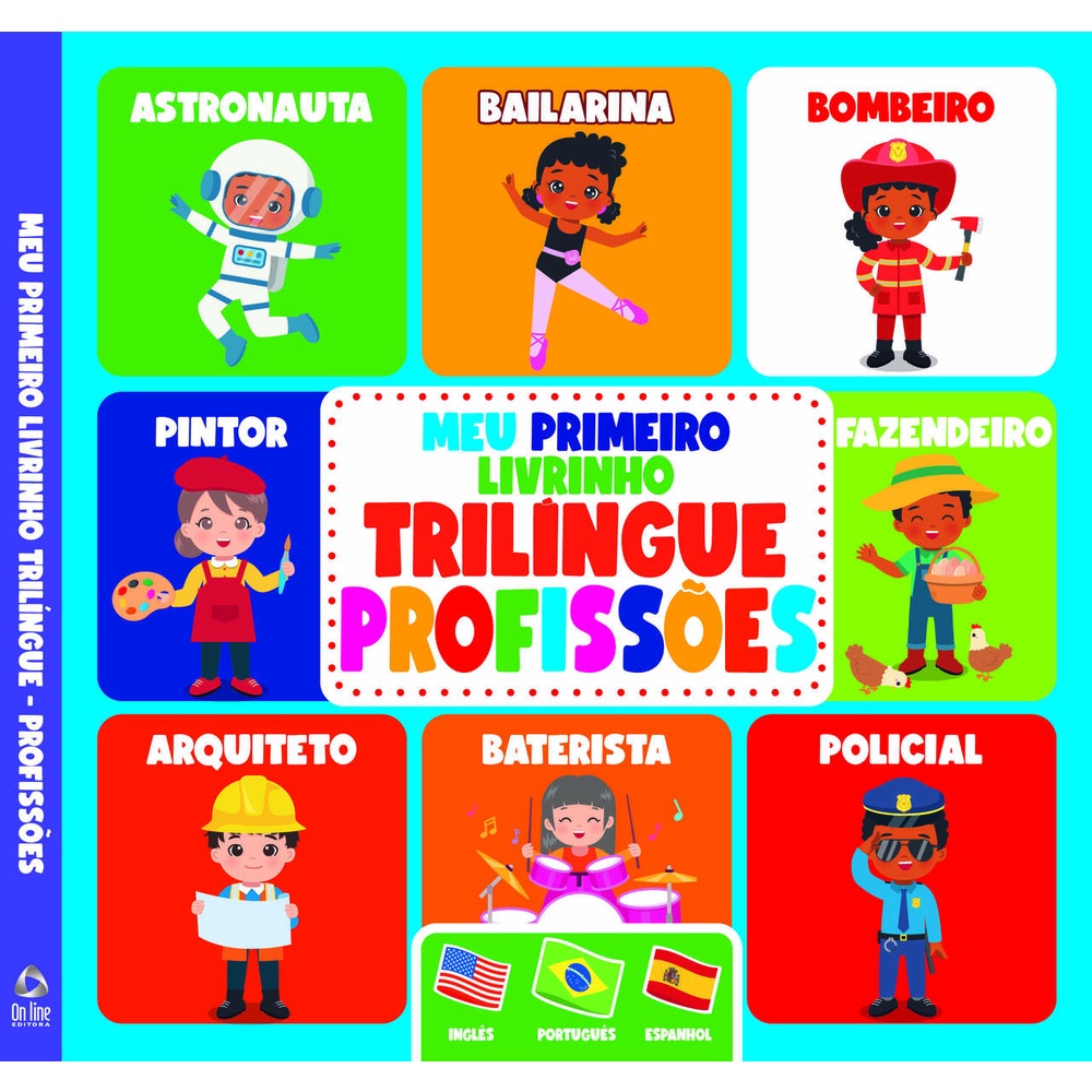 Meu Primeiro Livrinho Trilíngue | Profissões em Oferta na Shopee