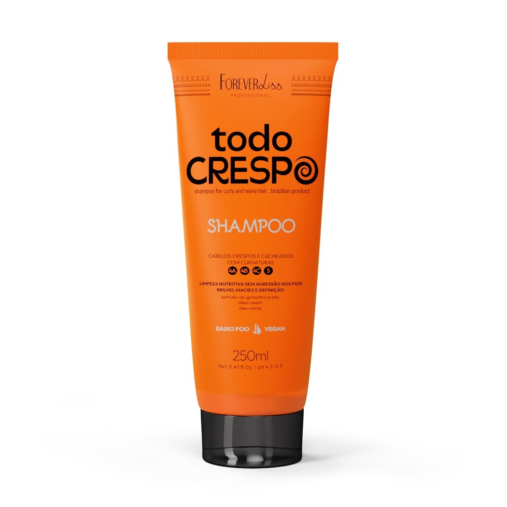 Shampoo Para Cabelos Crespos Forever Liss 250ml