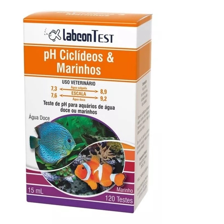 Alcon Labcon Teste Ph Ciclideos E Água Saldada /marinho 15ml