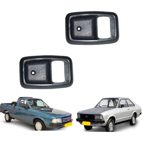 Par Moldura Preta Macaneta Interna Porta Corcel Pampa em Oferta na Shopee