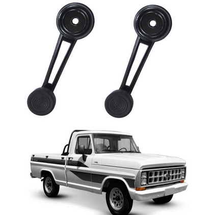 Par Macaneta Ou Manivela Metal Preta Vidro F1000 F4000 F600 em Oferta na Shopee