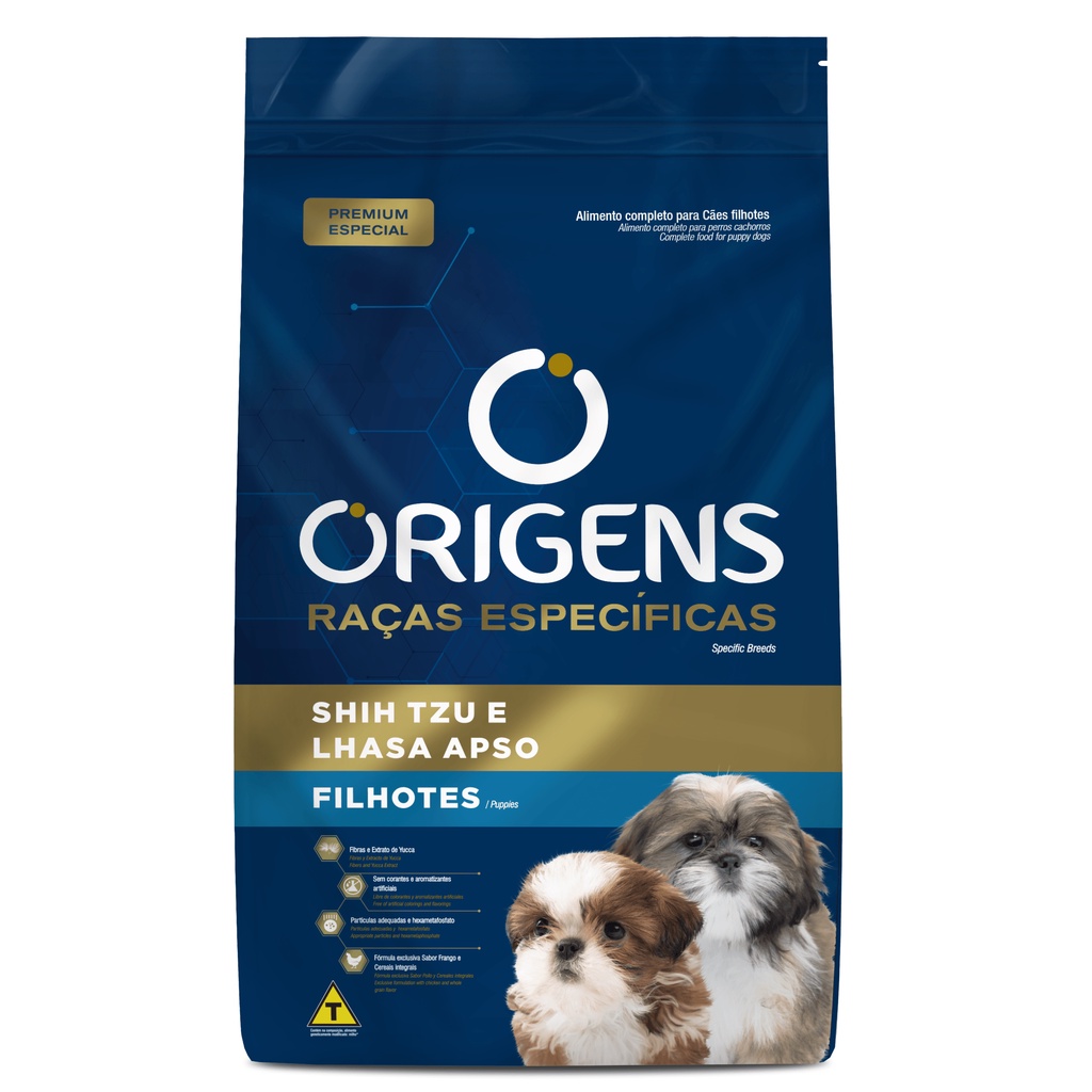 ORIGENS RAÇAS ESPECÍFICAS CÃES FILHOTES SHIH TZU E LHASA APSO 3KG