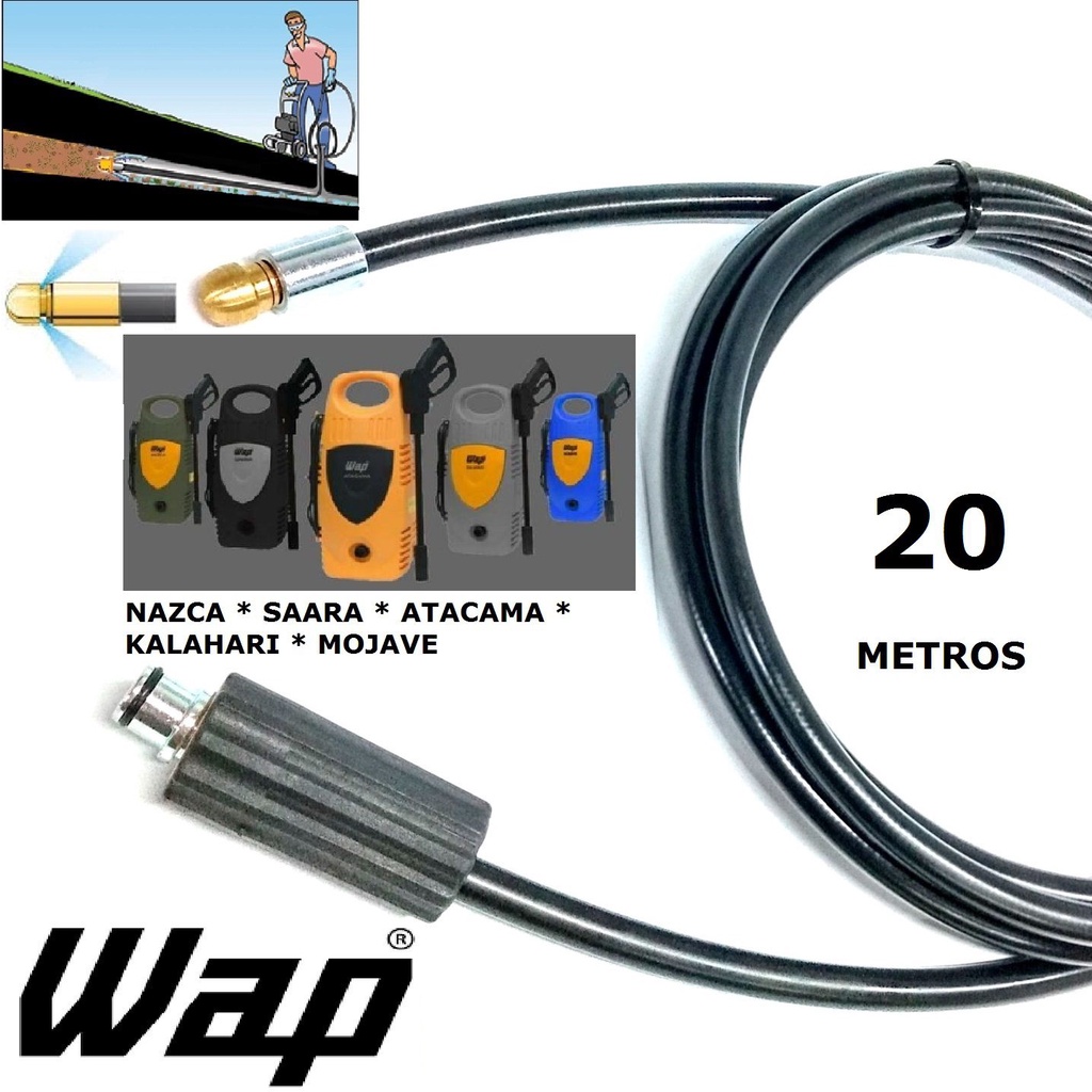 Mangueira desentupidora de tubulação WAP - 20 Metros - Wap ATACAMA