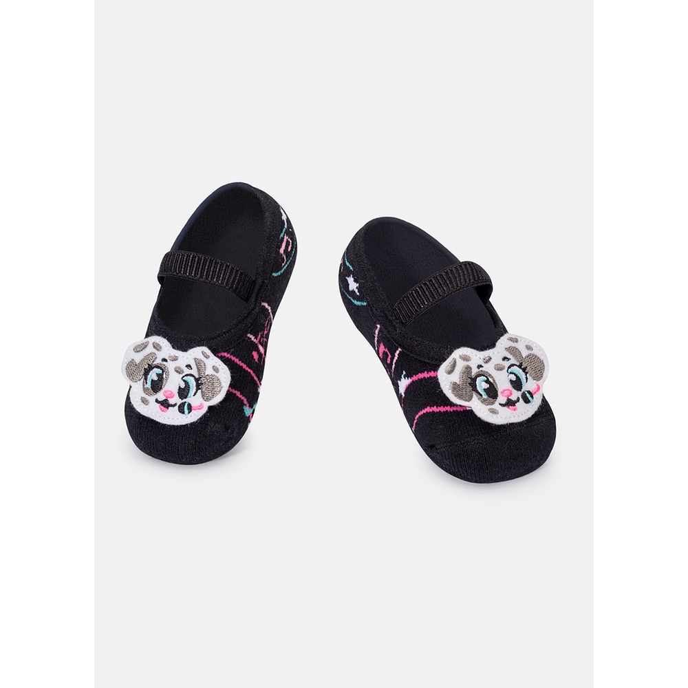 Meia Sapatilha com Antiderrapante Bebê Menina Dálmata - Puket em Oferta na Shopee