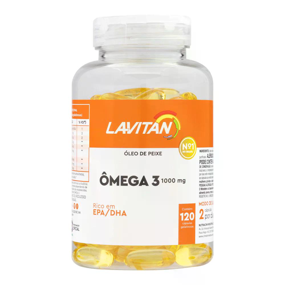 Suplemento Lavitan Ômega 3 1000mg 120 Cápsulas Moles em Oferta na Shopee