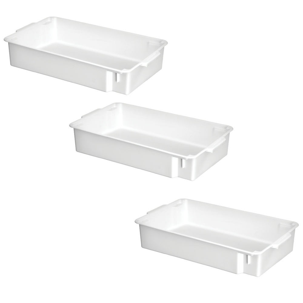 Kit C/3 Bandejas Topa Tudo Branca 11,5l Santana alimento açougue restaurante cozinha salgado em Oferta na Shopee