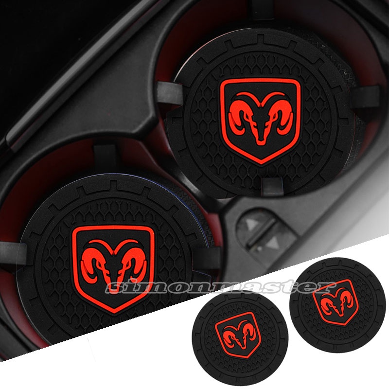 2pcs/set Modificado PVC Carro À Prova D'água Para D'água Copo De Automático Antiderrapante Dodge Charger Dakota Durango Ram1500