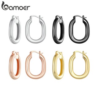 Bamoer Simple 4 Colors Basics Brincos Ovais Moda Jóias Presentes Para Mulheres YIE231