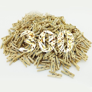 300 Mini Pregadores De Madeira Natural em Oferta na Shopee