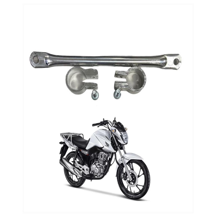 Trava De Guidao Polida Moto Honda Fan Titan Start Cargo 160 em Oferta na Shopee