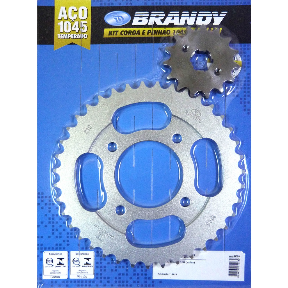 Kit Relação para Moto Kasinski Mirage 150 Sem Corrente - Brandy