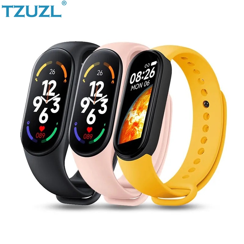 TZUZL M7 Smart Watch Smartband Pulseira Esportiva Smartwatch Fitness Tracker Pressão Arterial Para Mi Band 7 Homens Mulheres