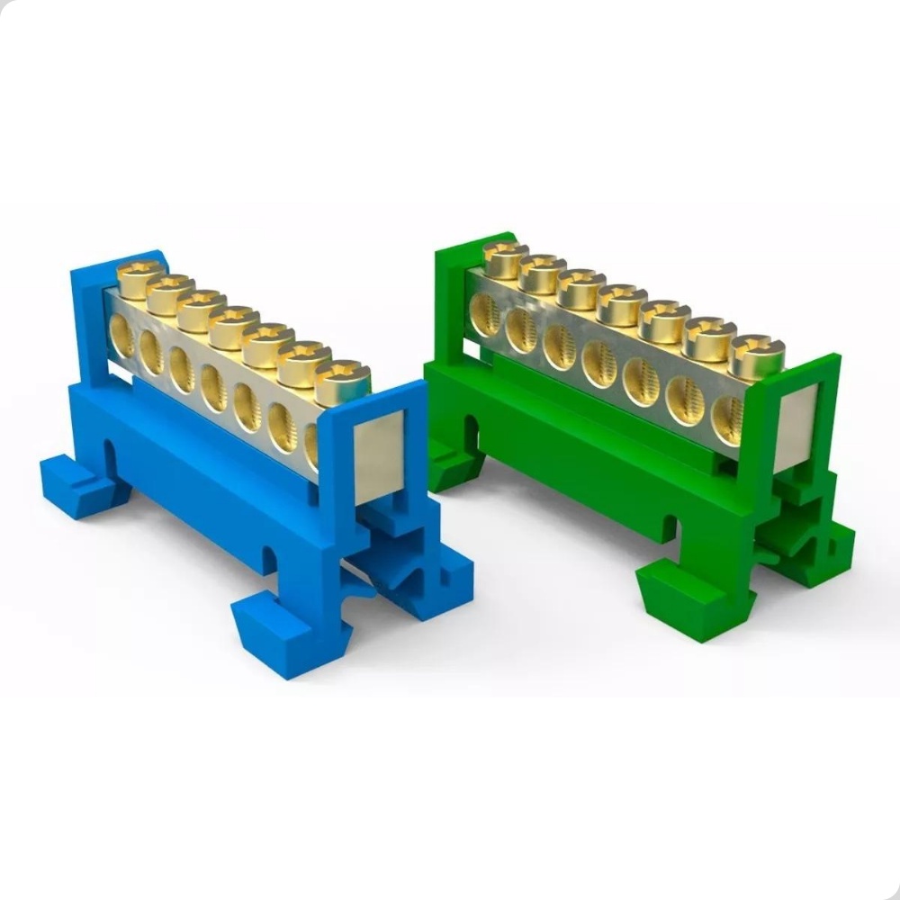 Barramento Borneira Para Fio Terra Ou Neutro 7 Polos 16mm²