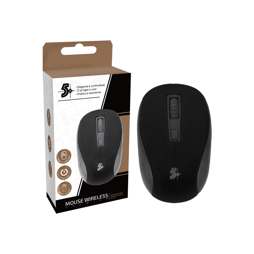 Mouse Sem Fio Wireless Office Premium 2.4 Ghz - Top De Linha