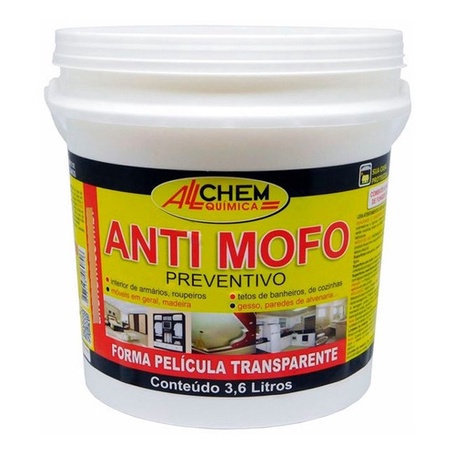 Anti Mofo 3,6 Lt Allchem Para Armários Roupeiros Paredes